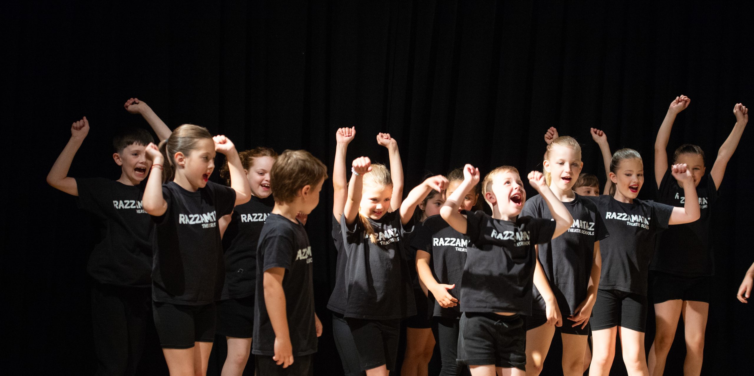 Children having fun at Razzamataz Theatre School in Leicester